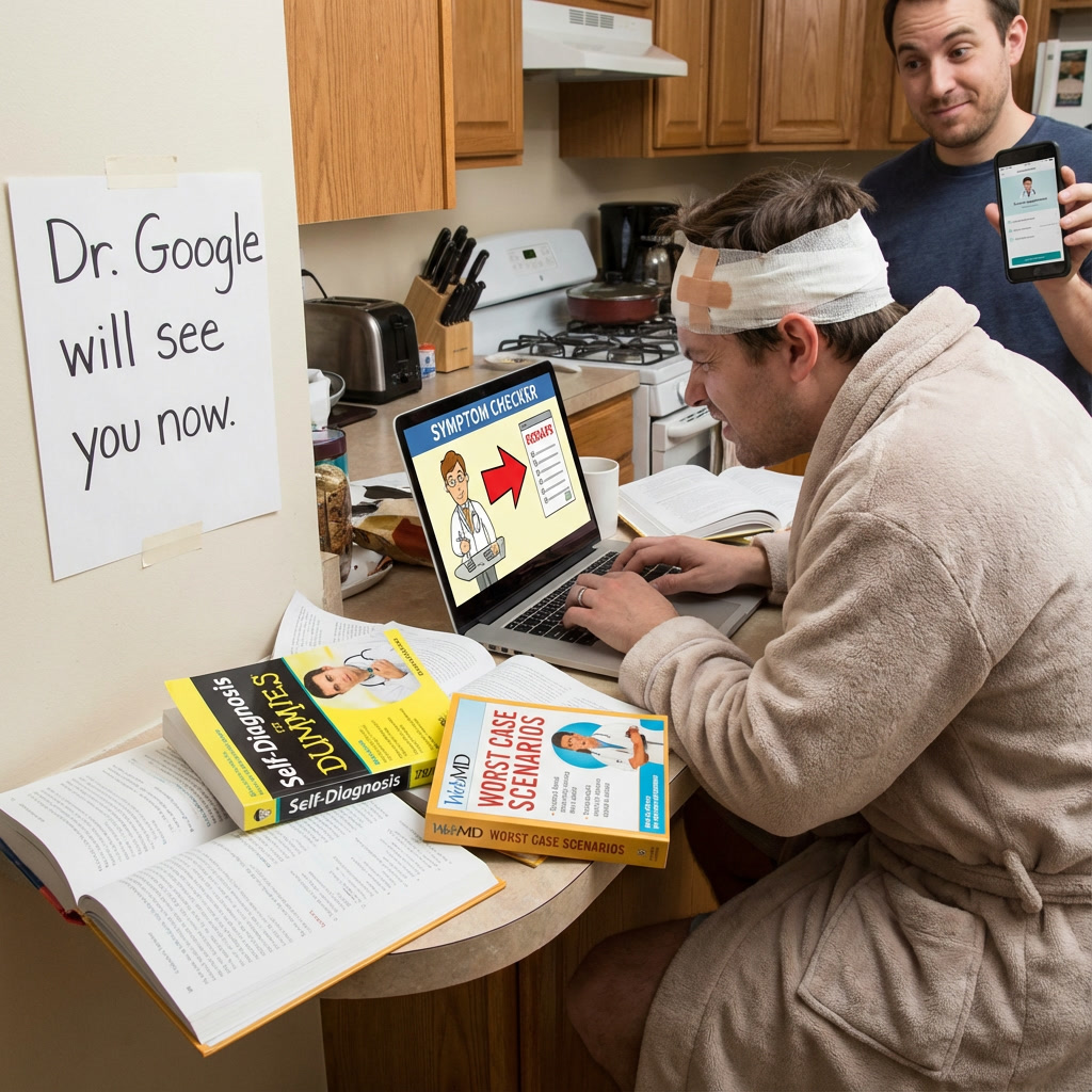 gemini image 2_i_want_a_funny_image_of_somebody_should_go_to_a_doctor_instead_of_reading_on_the 0_fed9892e 40f1 4a13 b2c5 5a87b69baae7